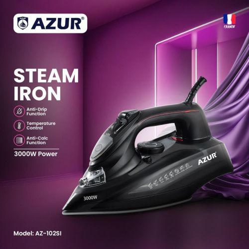 گچین مال  - اتو بخار AZUR مدل AZ-102SI با توان 3000 وات و کف سرامیکی نانو
